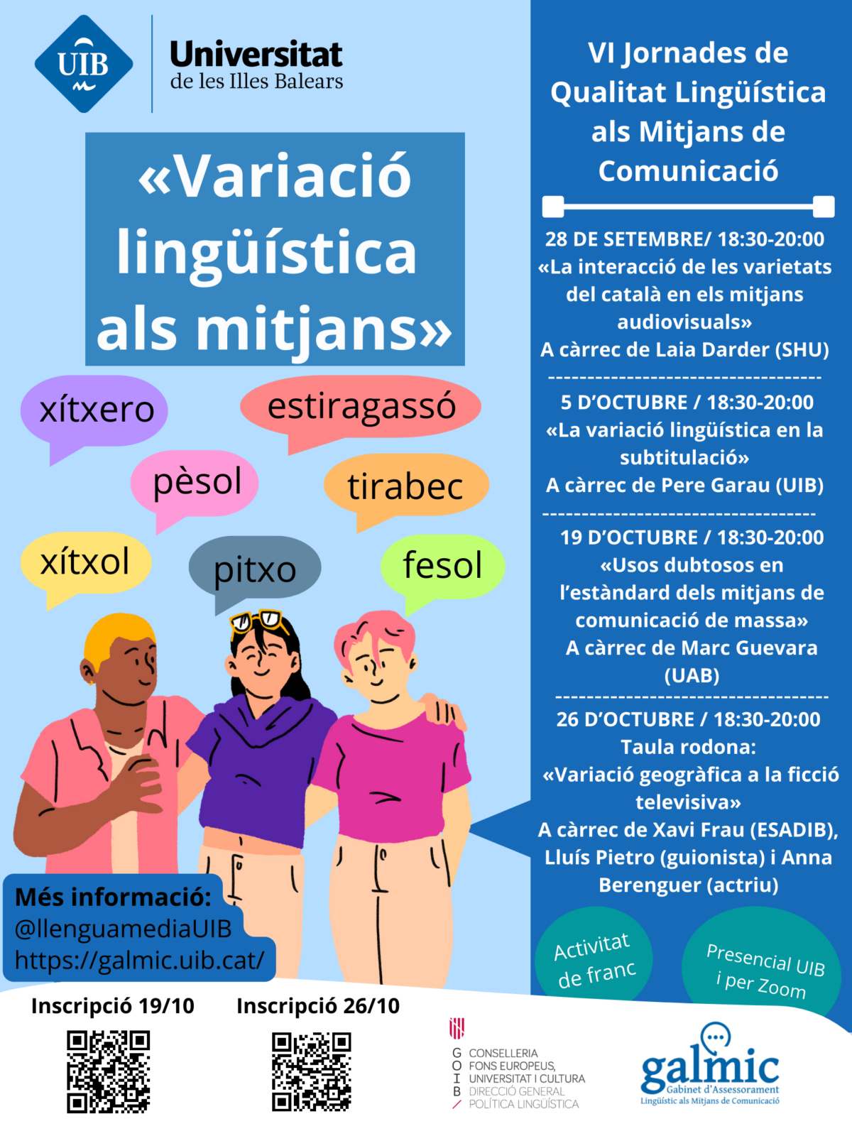 VI Jornades de Qualitat Lingüística als Mitjans de Comunicació: Variació lingüística als mitjans