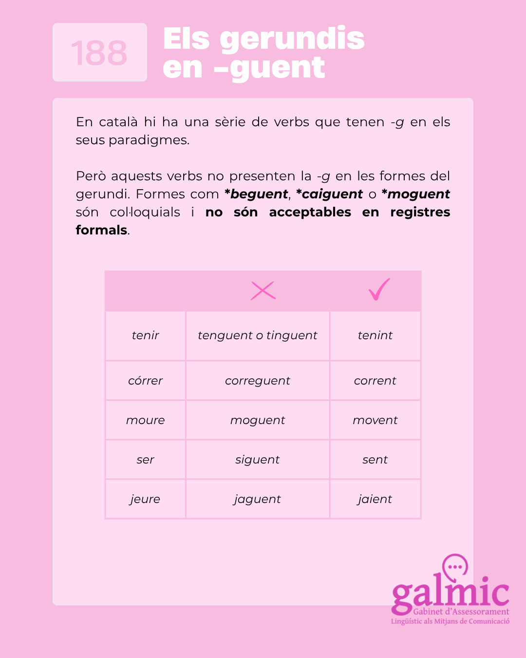 Els gerundis en -guent